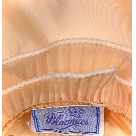 Vintage 1970’s Bloomies Sheer Long Maxi Dress in Sherbet Orange • Ruffles - S - Picture 6 of 10